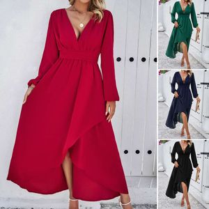 Vestido Diyun para roupas femininas outono 2023, com cintura fina e bainha sexy