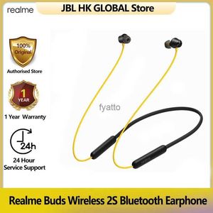 Słuchawki słuchawki Narzędzia ręczne Realme 100% pąki bezprzewodowe 2S zestaw słuchawkowy Bluetooth 5.3 Słuchawki ENC ANCULUNKI 24 -godzinne Bateria Lifeh2435