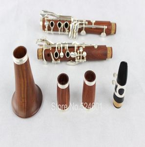 ABT450 Red Wood Clarinet Professional Performance Instrument 17 Key BB Tune Rosewood Mahogny Clarinet Silver Keys Clarinets5454957