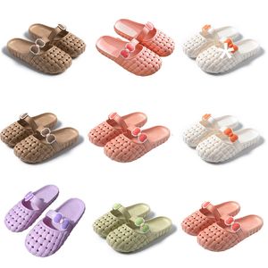 Summer new product slippers designer for women shoes green white pink orange Baotou Flat Bottom Bow slipper sandals fashion-036 womens flat slides GAI shoes XJ