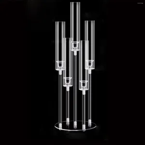 Candle Holders Elegant 5 Arm Clear Candelabra For Wedding And Table Centerpiece Decoration