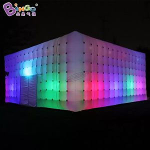 卸売40x26.2x13.2ft新しくカスタムメイドのLEDライト広告インフレータブルトレードショーテントインフレーションエアブローズスクエアテント屋外イベントパーティーの装飾のための四角いテント