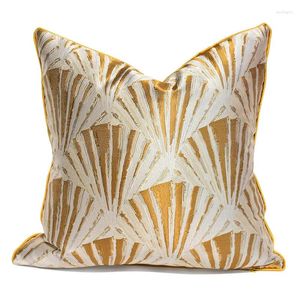 Pillow Yellow Shell Pillows Luxury Case Fan Decorative Cover For Sofa Chair Modern Living Room Home Decorations
