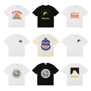 Designer-Herren-T-Shirts mit Buchstaben, Kokosnuss-Sonnenuntergang-Muster, kurzärmeliges T-Shirt für Männer und Frauen, High Street, halbe Ärmel