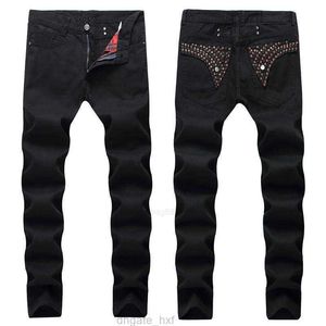 2020 novos homens em linha reta magro ajuste jeans de motociclista com zíper roupas masculinas angustiado buraco streetwear estilo luxo robin jeans