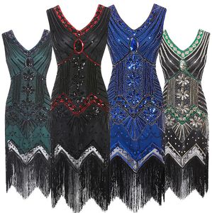 스팽글 라인 스톤 티셀 디자인 미니 바디콘 드레스웨어 여성 불규칙 파티 이브닝 ​​드레스 패시 v- 넥 소매 칼집 계층 드레스