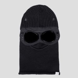 Extra Fine Merino Wool Goggle Balaclava Beanie Knit Hat Outdoor Retains Heat Windbreak Hood Men Cap Skull Caps Black ONESIZE244V