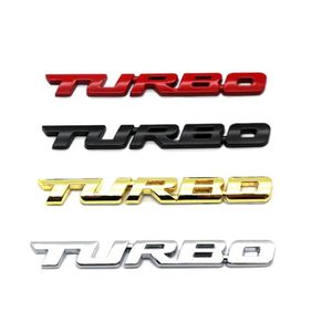 Universale Cool 3D Lega di metallo Lettera Turbo Auto Moto Distintivo dell'emblema Adesivo Decalcomania Decor Car Body Portellone posteriore 3D Adesivo per auto516872464