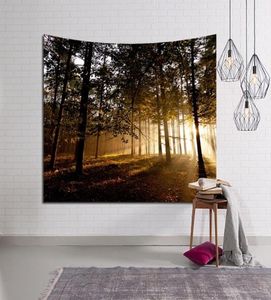 130150cm Forest Scenery Tapestry Wall Hanging Sandy Beach Picnic Throw Rug Blanket Camping Tent Travel Mattress Sleeping Pad2688802