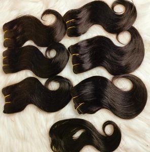 Cabelo humano 6 pacotes com fecho 8 polegadas funmi ovo cachos cor preta para mulheres africanas 2901664