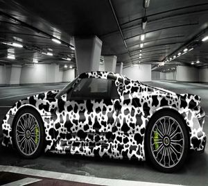 Cow Print Black White Camouflage Vinyl Sticker Car Wrap Foil with Air Release DIY Adhesive Film Wrapping4785020
