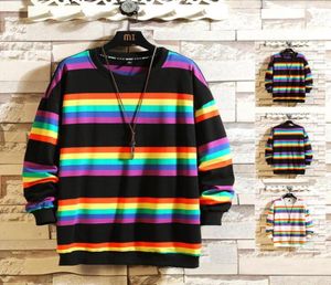 21FW Mężczyzn Mężczyzn Design Hoodies Sweter Pullover Striped Wzorka Bluza Sprężyna jesień Długie rękawie SKATACJE Bluza 1011534