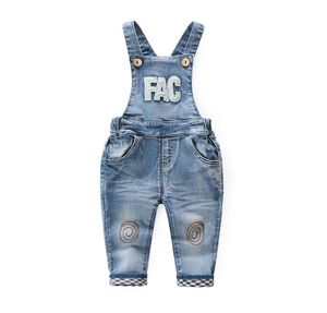 2018 Nya vårens höstbarn Baby Boys Rompers Bib Preschool Children Jeans5316025