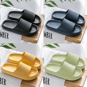 Slippers for men women Solid color hots low soft black white Light Sea Green Multi walkings mens womens shoes trainers GAI