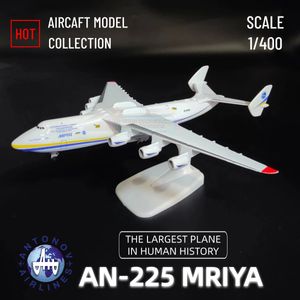 Antonov AN225 Mriya Hercules Airplane Replica Scale 1 400 Metal Aircraft Model Aviation Miniature Art Xmas Kid Boy Gift Toy 240229