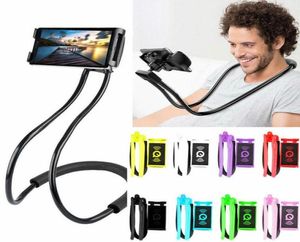 1pc suporte do telefone móvel preguiçoso flexível 360 graus suporte pescoço pendurado suporte dobrável para telefone 2207054800346