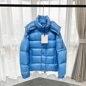 Mens Jacket Down Parkas Puffer Jackets Maya Clothing Series Outdoor Keep Warm Black Outerwear Cold Protection Badge Decoration Tjockning Coat