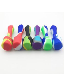 DHL!! Mini tubi dell'acqua in silicone per collettore di fabbrica in Cina con punte in titanio da 10 mm Chiodi al quarzo concentrato Dab Rig Bong di paglia Dab Rig3718142