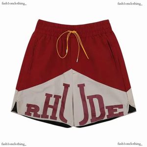 2023 Rhude Shorts Designers Mens Painel de Basquete Court Swim Trunks Sweat Senna Flight Yachting Bottoms Curtos Comprar QJB6 690