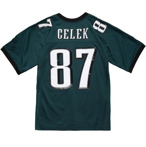 Stitched football Jersey 87 Brent Celek 2009 green mesh retro Rugby jerseys Men Women and Youth S-6XL