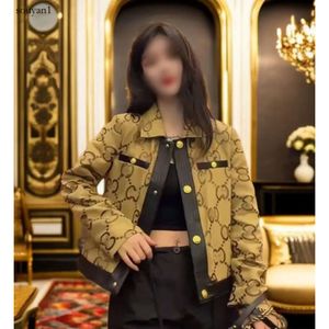 Jackets 2023 Autumn New Casual Leather Coat High End Fashion Letter Printing Women's Outerwear Coats