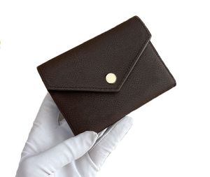 Luxus-Designer-Geldbörsen für Damen von Victorine, dreifach gefaltete Geldbörsen, klassische Blumen, kurzer Kartenhalter, hochwertige Damenmode, kleine Clutch-Taschen mit Originalverpackung