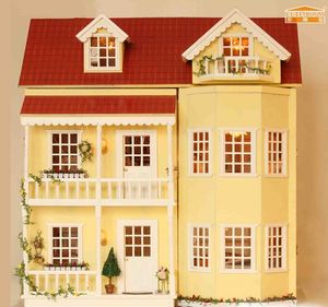 家具DIYドールハウスWodden Miniatura Doll Houses Furniture Kit Kit DIY Puzzle Assemble Dollhouse Toys for ChildrenギフトA0105548850