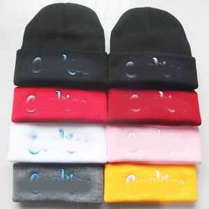 Gorro unissex de malha, chapéu de caveira bordado, cozinheiro, designer de luxo, masculino, feminino, casual, esqui, simples, inverno, chapéus quentes