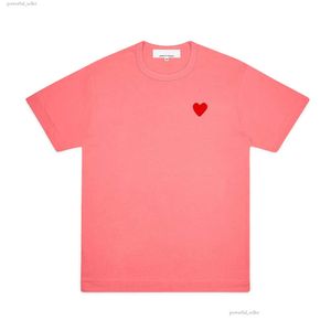 ИГРАТЬ Мужские футболки Женские дизайнерские футболки Commes Des Garcons Cottons Love Tops Мужские повседневные футболки Рубашка Роскошная одежда Street Fit Шорты с рукавами Одежда плюс размер 246