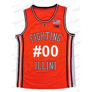 Koszulki do koszykówki Custom Men Youth Illinois Fighting Illini Basketball Jersey College Ayo Dosunmu Kofi Cockburn Trent Frazier Damonte Williams Miller Curbelo