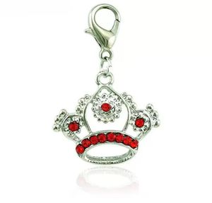 Mode-Charms mit Karabinerverschluss, baumelnde Strass-Anhänger mit durchbohrter Kaiserkrone, DIY-Herstellung von Schmuckzubehör, ganz C07018064825