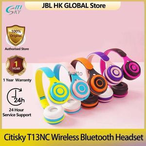 Fones de ouvido Fones de ouvido Ferramentas manuais Citisky 100% T13NC Sem fio Bluetooth Headset Bass Stereo para meninos e meninas Sem microfone protegendo criançasH2435