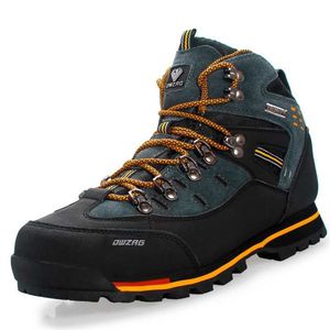 Outdoor Shoes Sandals men boots genuine leather outdoor hiking shoes 2023 winter shoes Ankle Boots waterproof Climbing Trekking shoes Desert boots YQ240301