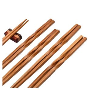 Bamboo Wood Tableware Household Hotels Bamboo Japanese Pointed Chopsticks Carbonized Chopsticks Wholesale