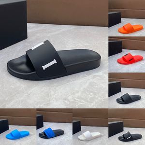 Aniri Debossed Pool Slide Slippers Bandana Chain Red Black White Rubber Flats sandals sliders sandles Fashion Summer Beach Shoes Mens Womens slipper