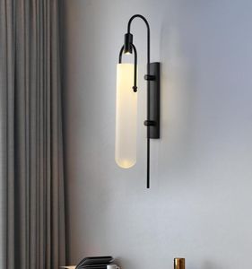 Modernt vintage klassiskt väggljus för sängbelysning Glasskonter Led Wall Mount Lamp E27 vardagsrum sovrum lustre2105542