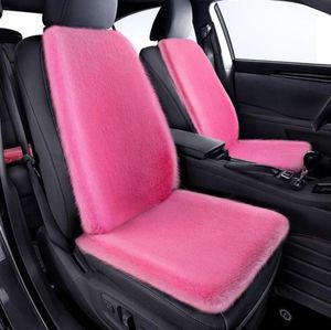 Autositzbezüge, modischer Plüschbezug, universell einsetzbar, rosa, beige, blau, künstliches Kissen, Winter-Warmschutz, 4150067