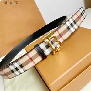 Belts designer belts plaid luxury belt letter buckle stripe pattern classical cinturon man adjustable belts designer 240305