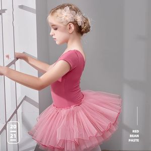 Girls Balet Dress Dance Tutu Ballet Spódnica Klasyczne kostiumy do tańca Tank Gymnastyczny strój kąpielowy balerina Tutu spódnice 240304