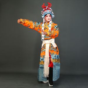 Traditionell kinesisk drake svärd robe peking opera drama wu sheng klänning xiao sheng scen spela prestanda kronprins kostym