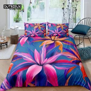 Conjuntos de cama Home Living Luxury 3D Flower Set Poppy Duvet Cover Fronha Queen e King UE / US / AU / UK Size Consolador