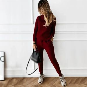 Pullovers Women Turtleeck SWEAT Dopasowywanie zestawów luźnych bluzek z dzianiny i dzianiny