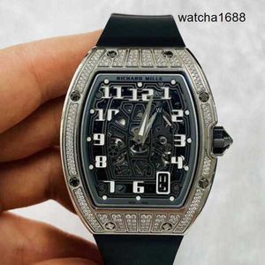 Mens Watch Female Wristwatch RM Wrist Watch RM67-01 Calendar 38.7*47.5mm RM6701 Platinum Original Diamond/Half Diamond Red Spicy Chicken RM67-02