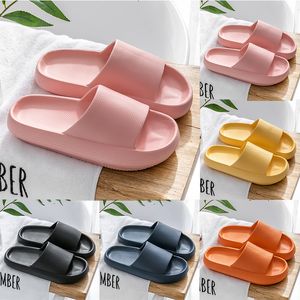 popular Slippers for men women Solid color hots low soft blacks whites Chartreuse Multi walking mens womens shoes trainers GAI