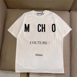 moschino donna Designer Moschinos nera T Shirt Uomo Donna Brabd Stampa Cotone resistente Flawless Lettera Barocca Starbucks Gun Moda T-shirt bianche Tops Polo 288