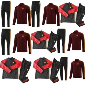 23 24 Roma Soccer mezza tuta uomo bambini kit giacca da calcio 2023 2024 tuta da allenamento jogging Survêtement