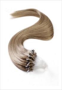 Estensioni dei capelli umani Micro Loop Ring 1403903924039039 50g 100g 1gs 10 Capelli vergini brasiliani Remy Cheratina 2246705