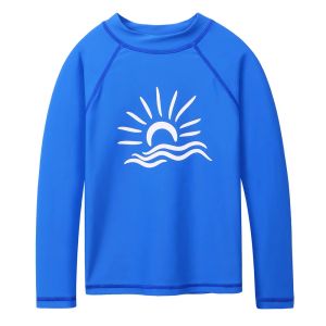 Costumi da bagno BAOHULU Rashguard a maniche lunghe blu royal Ragazzi Costumi da bagno per bambini Camicie da sole UPF 50+ Costume da bagno per ragazze Rash Guard Abbigliamento da spiaggia