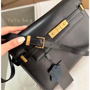 Svart crossbody väska designer stor tote handväska axel kvinnor messenger hög kapacitet klassisk högkvalitativ läder