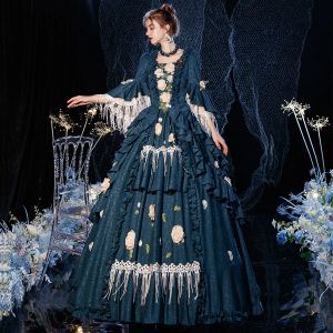 Dress 19th Centry Rococo Baroque Historical Period Dress Medeival Victorain Gown Vintage Theater Costume